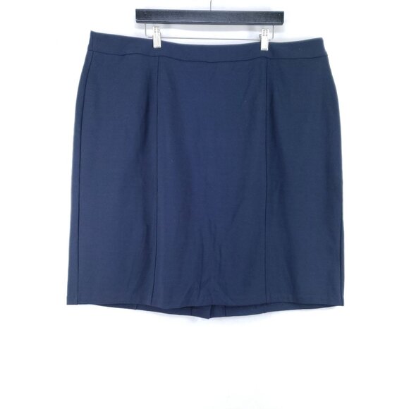 Cato Plus Size Pencil Skirt Womens 26W Blue Stretch Rayon Blend High Rise - Picture 1 of 7
